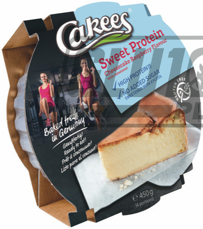 Proteinowy sernik malinowy